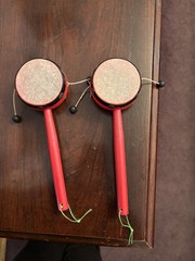 Red Chinese 2 Sided Baby Drums 8 Inches- New