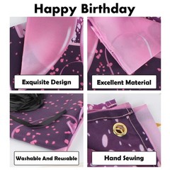 PAKBOOM Happy 13th Birthday Banner Backdrop – 13 2 Piece Set, Pink