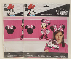 DISNEY MINNIE MOUSE 2 PHOTO BOOTH KITS, and flashing decor NEW