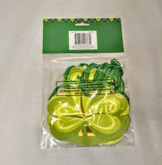 8 ft. St. Patrick’s Day Shamrock Green paper banner party supplies wall decor