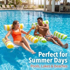 Water Hammock Lounger Inflatable Pool Float Adults Multi-Purpose Floating Bed