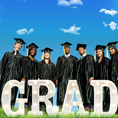 Graduation Decorations 2026 – 4PC Large Light up Letters GRAD Sign, LED Marquee