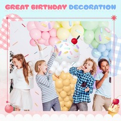 330 Pcs Ice Cream Party Decorations Ice Cream Balloon Garland Kit Pastel Ball…