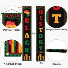 Black History Month Front Door Banner February Black Pride Juneteenth Indoor …