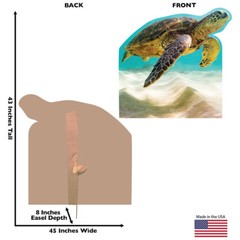 SEA TURTLE Lifesize CARDBOARD CUTOUT Standup Standee Poster Prop Marine Turtle