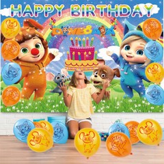 Dave and Ava Party Supplies Birthday Decorations Set Balloons Cake Topper Banner