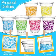 72 Pack Hawaiian Luau Party Decorations Cups -14OZ Disposable Tropical Party …