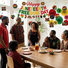 Juneteenth Decorations, NO-DIY Juneteenth Party Supplies Includes Banner Hanging