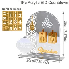 Ramadan Calendar Countdown Decorations for Home Eid Mubarak