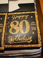 Eiurteao 3pcs 80th Birthday Decorations Boxes for Men Women Black Gold Happy …