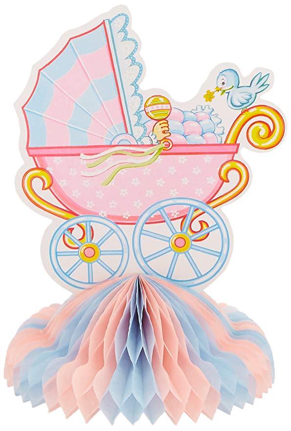 Baby Shower Centerpiece Stroller Party Decoration 10 inches