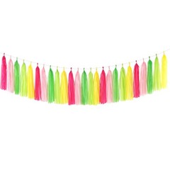 Hawaiian-Themed Pool Party-Decorations Tassel Garland – 25pcs Tropical Jungle…
