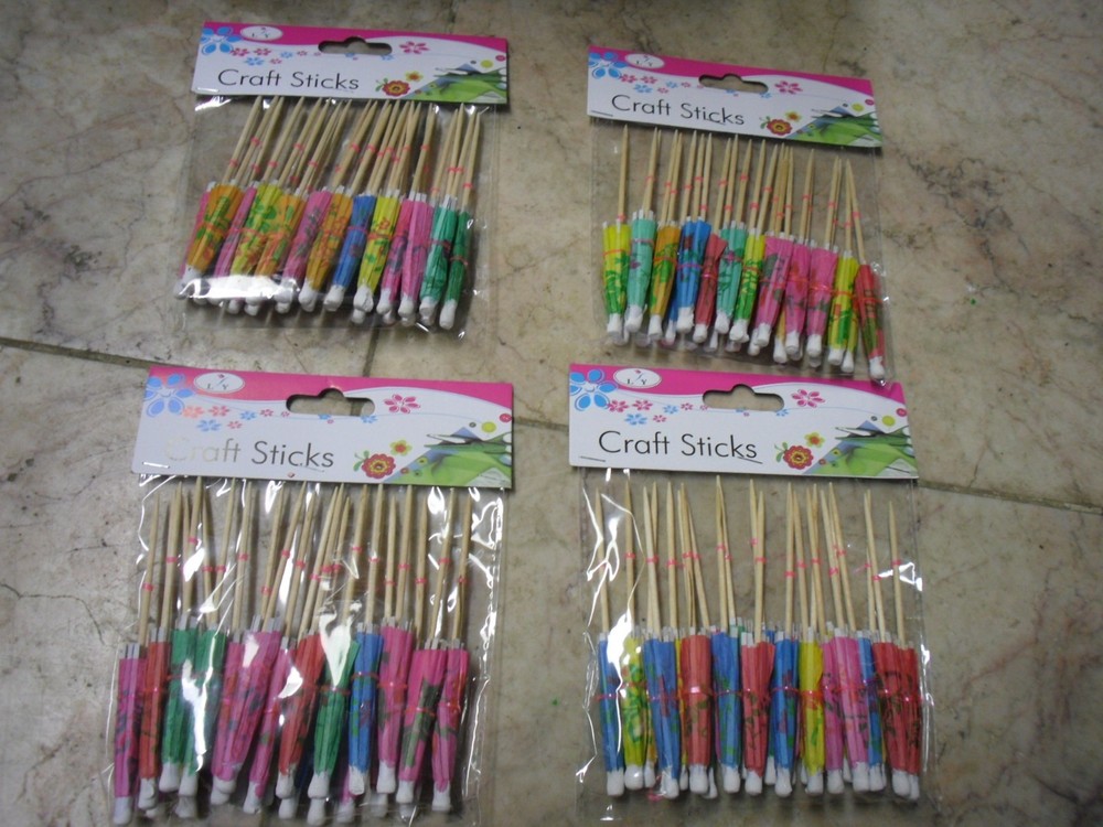 550 Pieces Paper Craft Cocktail Parasols Umbrellas Wholesale Price USA Seller