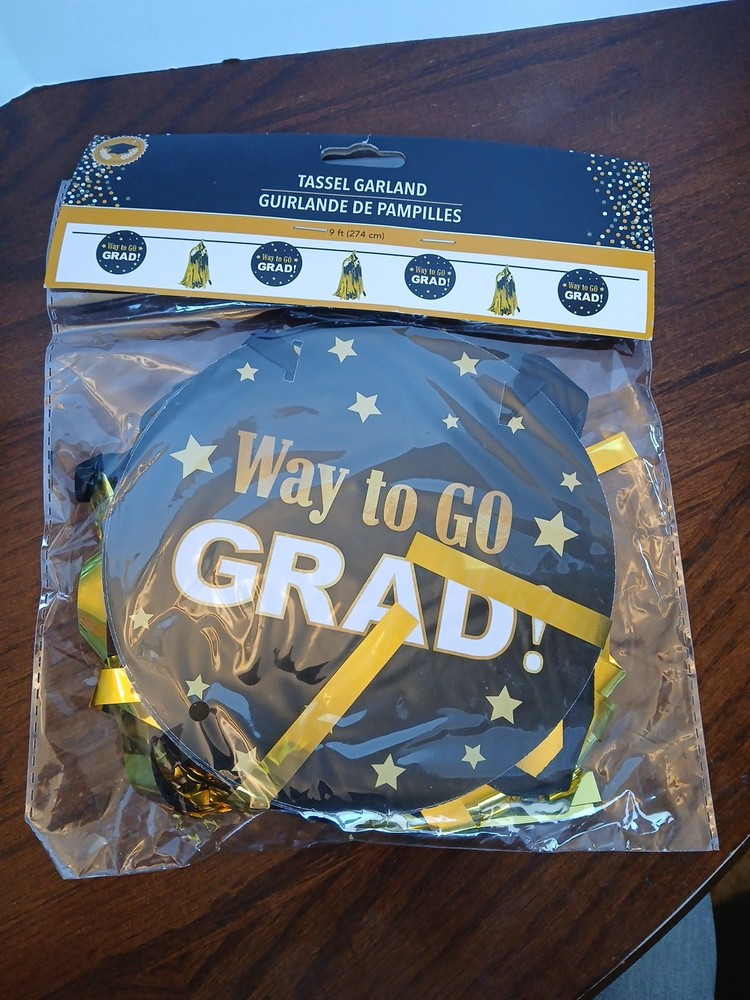 Tassel Garland Way To Go Grad Graduation NEW NIP