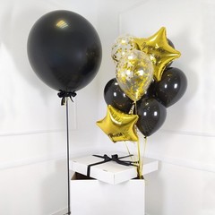 36 inch Giant Balloons, 4pcs Large Black Latex Balloon for Birthday Wedding D…