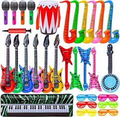 80s 90s Inflatable Party Decorations – Rock Band Instruments