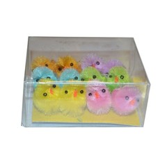 36 Multicoloured Easter Chicks Plush Fluffy Chickens Egg Hunts Kids Bonnet Decor