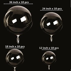 Clear Bobo Balloons 40 pieces, 4 Sizes Transparent Bubble Balloon,Different S…
