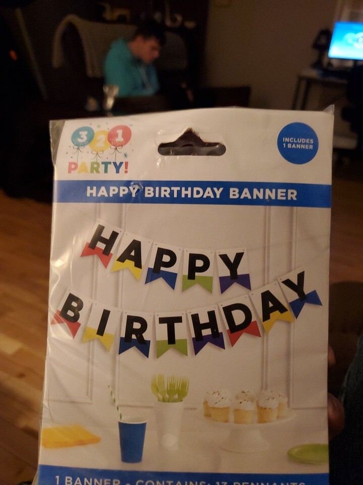 NEW 321 Party Happy Birthday Banner