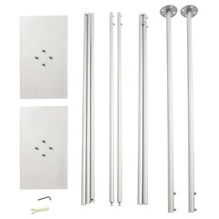 Backdrop Support w Metal Steel Base Baking Painting Silver Celebrate Background