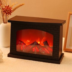 Compact LED Fireplace Lamp with for real Flame Effect for Living Room Decor