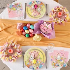 Whimsical Easter Celebration Kit for 16 – Includes Dinner and Dessert Plates