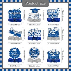 Class of 2026 Graduation Centerpiece 9Pcs Table Decorations Congrats Grad