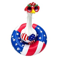 1Set Striped Bikini Stylish Patriotic Porch Goose Outfits Unique Creative Yard