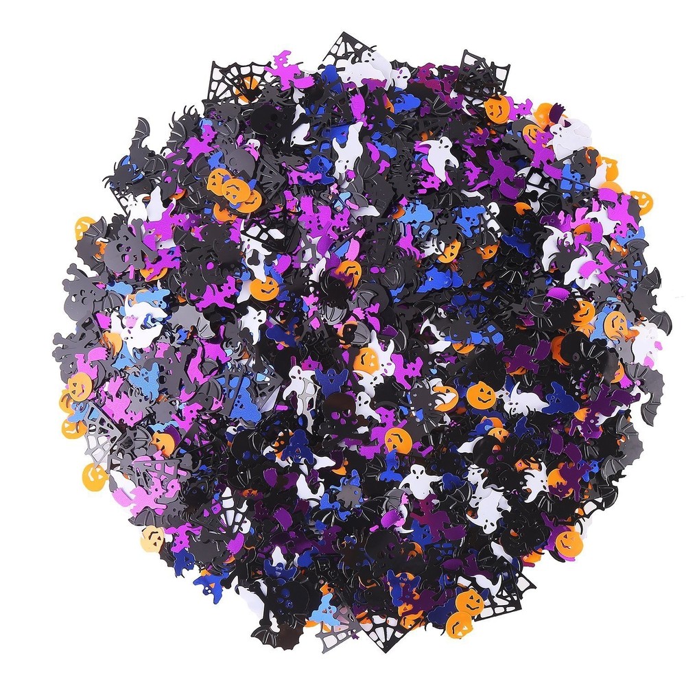 300g Plastic Multi-shaped Glitter Confetti for Halloween Party Table Decor