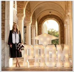 White Plastic PROM Marquee Letters Set, Solid Light Up Graduation Theme Decor