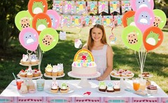 Squishmallow Party Decoration Birthday Supplies Balloon Tablecloth Cake Topper