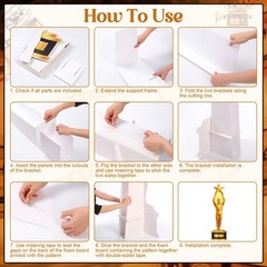 1 Pcs 5.9 Ft Trophy Award Stand up Cardboard Cutout Gold Star Award Status Ph…