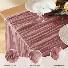 Cheesecloth Table Runner – 10ft Boho Gauze , Bridal Shower Decorations, Wedding