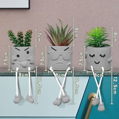 Zerzsy Artificial Succulent Set, Succulents Plants 3 Pcs Set/B, 3 Set/a