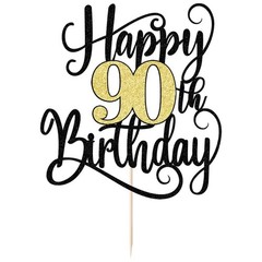 happy 90th birthday cake topper,90 birthday party cake decorations