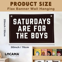 Boys Room Decor, Banner Flags for Bedroom, Linen Canvas Banner Wall Hanging F…