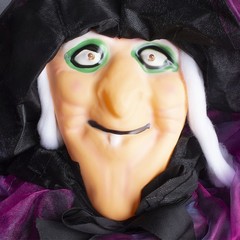 Life Size Hanging Talking Witch – Animated Halloween Witch with Sound Activation