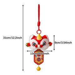 Chinese Lion Dance Keychain Spring Festival Hanging Decor Sturdy Cartoon