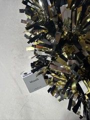 Graduation Wreath Metallic Black Gold Silver 17 Inch New