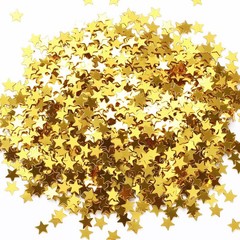 Gold Glitter Stars, 6mm Confetti, Wedding Festival Decor