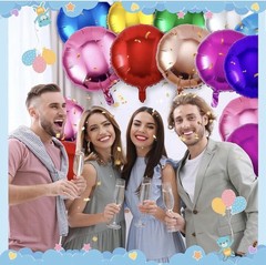 100pcs/lot Round Shape Foil Mylar Helium Balloon 18″ Balloon Birthday Party De
