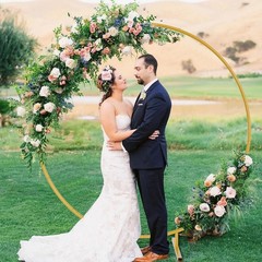 7.2ft Round Backdrop Stand Stable Balloon Arch Stand Metal Wedding Arch Bac