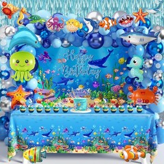 Under the Sea Party Decorations 98Pcs, Ocean Theme Birthday Party Supplies In…