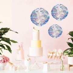 Iridescent Honeycomb Ball Decorative Hanging Ornaments Foil Ceiling Flowers