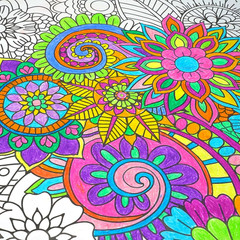 Giant Coloring Poster, Large Wall Coloring Tablecloth for Kids, Drawing Flower P