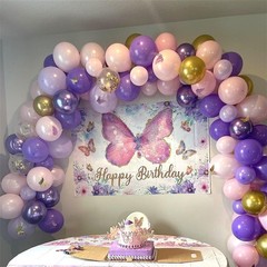 Isndare Pastel Pink And Purple Balloons 12 Inch Metallic Purple Lilac Pink
