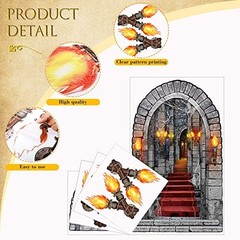 Medieval Knight Party Decorations Set – 13 Pcs with Tablecloths, Castle Door & S