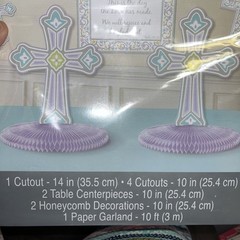 Christening Baptism Decor Baby Religious Party Supply NEW Celebration 10 Pieces