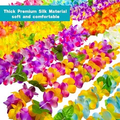 12 Counts Thickened Hawaiian Leis, Perfect Luau Party Supplies for Summer Beach