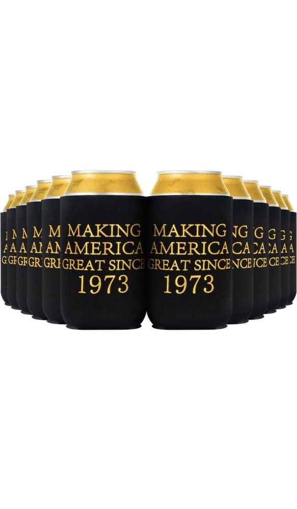 Crisky 1973 Birthday Beer Sleeve, Birthday Can Cooler Insulated Covers